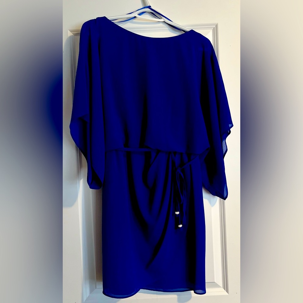 Beautiful elegant dark blue dress